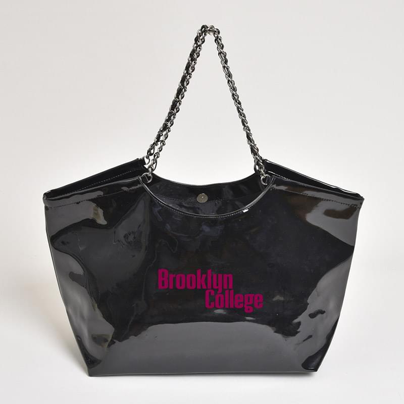 Patent Leather Scoop Tote Bag